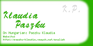 klaudia paszku business card